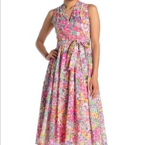 Kate spade floral dots burnout dress size 12